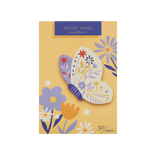 Girl of All Work Die Cut Sticky Notes- Butterfly