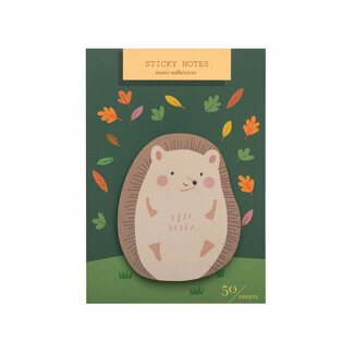 Girl of All Work Die Cut Sticky Notes- Hedgehog
