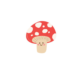 Girl of All Work Vinyl Sticker - Mushroom