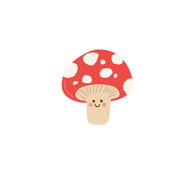 Girl of All Work Vinyl Sticker - Mushroom