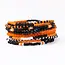 Ink&Alloy 10 pc Bracelet Orange + Black