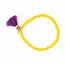 Ink&Alloy Crystal Stretch Bracelet Yellow + Purple Tassel