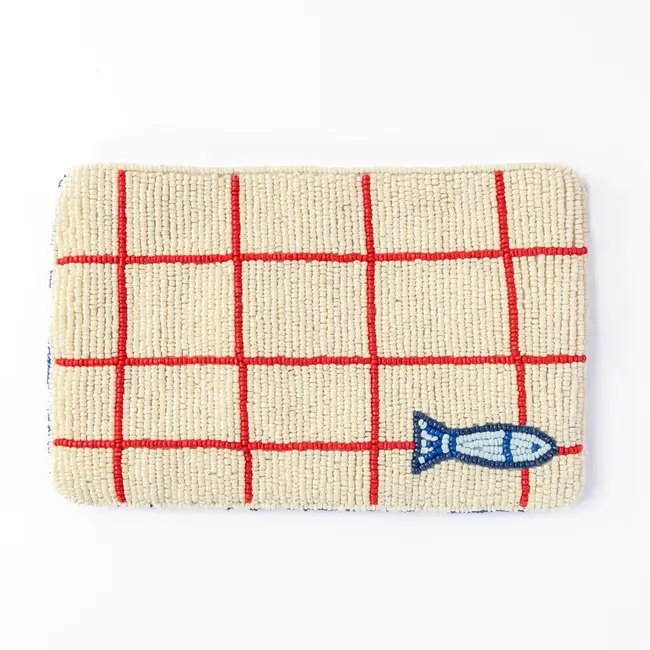 Ink&Alloy Leila Sardine Seed Bead Clutch with Strap