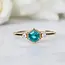 La Kaiser FINE Oceanic Garnet & Moissanite Cosmos Ring - 14k sz6