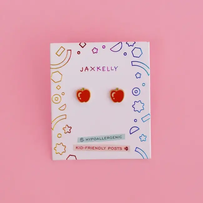 JaxKelly Kids Earrings: Apple
