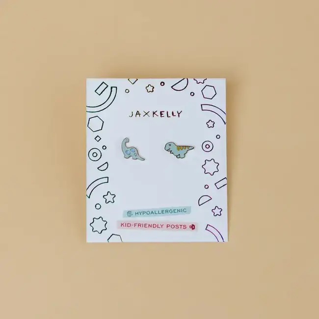 JaxKelly Kids Earrings: Dinosaur
