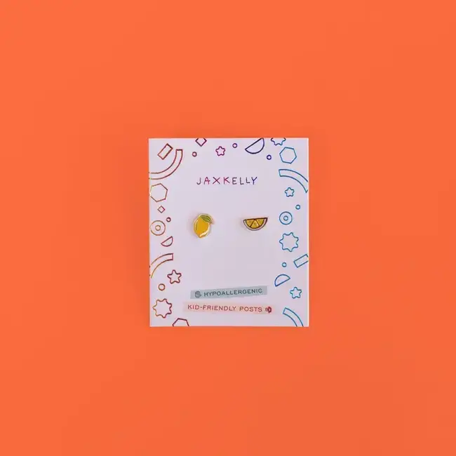 JaxKelly Kids Earrings: Lemon