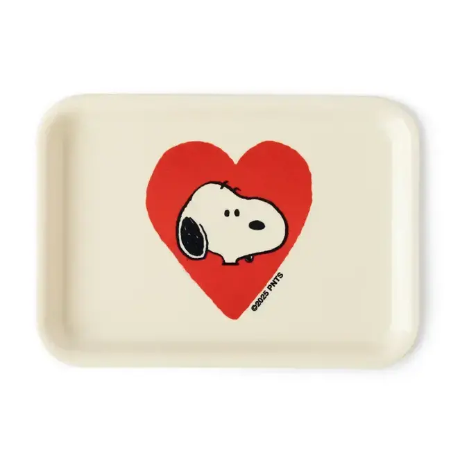 Three Potato Four Snoopy Heart Vintage Tray