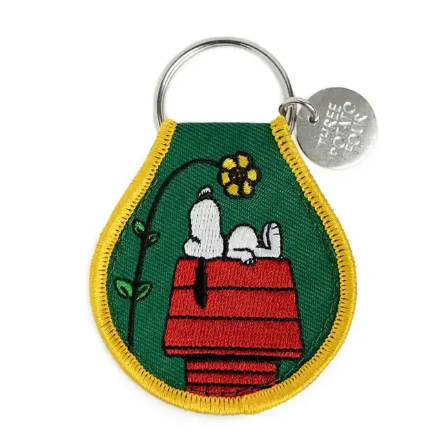 Three Potato Four Keychain- Snoopy Doghouse Flower Patch