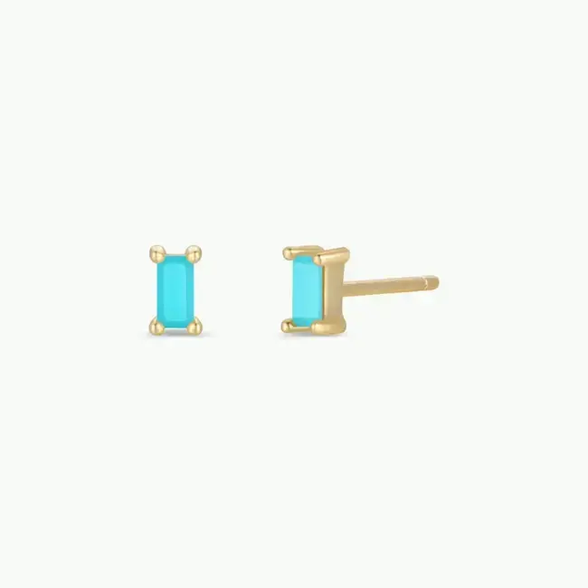 JaxKelly Earrings Baguette Turquoise