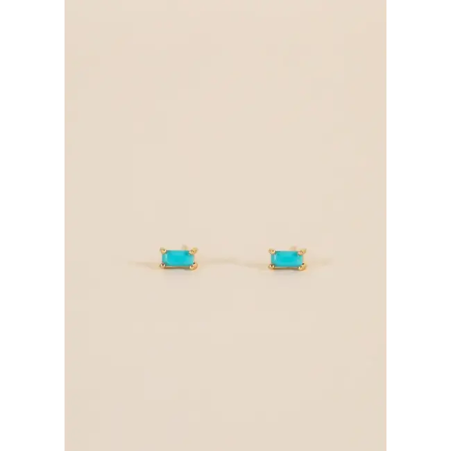 JaxKelly Earrings Baguette Turquoise