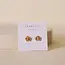 JaxKelly Baguette Crown Earrings- Champagne