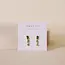 JaxKelly Mini Baguette Drop Earrings- Emerald
