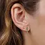 JaxKelly Mini Baguette Drop Earrings- Emerald