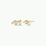 JaxKelly Offset Trio Earrings- White Opal