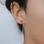 JaxKelly Studded Threader Earrings- Pink Cz