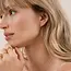 JaxKelly Studded Threader Earrings- White Opal