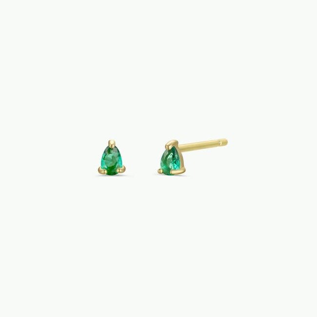 JaxKelly Teardrop Earrings - Emerald CZ