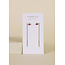 JaxKelly Studded Threader Earrings- Pink Cz