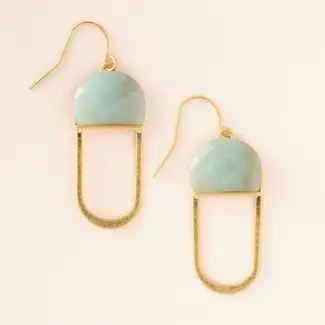 Scout Modern Stone Chandelier Earring- Gold Amazonite