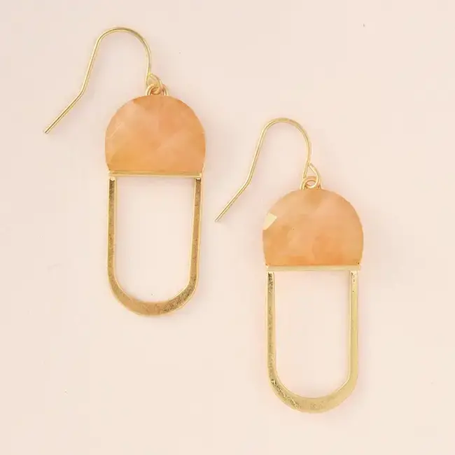 Scout Modern Stone Chandelier Earring Sunstone/Gold