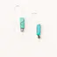 Scout Rectangle Stone Earring- Silver Turquoise/Black