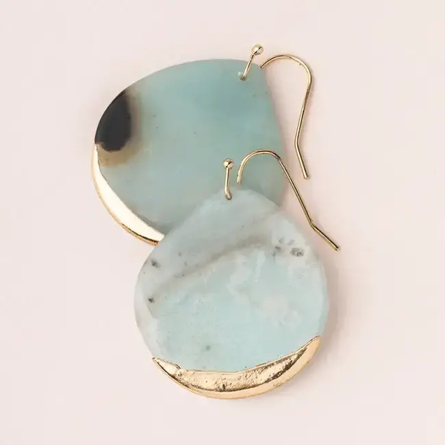 Scout Stone Dipped Teardrop Earring Amazonite/Gold