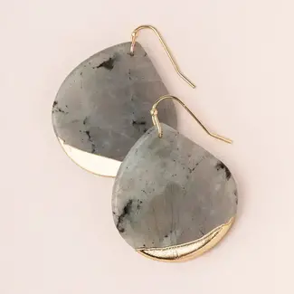 Scout Stone Dipped Teardrop Earring - Labradorite/Gold