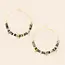 Scout Stone Disc Hoop Earring- African Turquoise/Gold