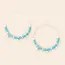 Scout Stone Disc Hoop Earring - Turquoise/Silver