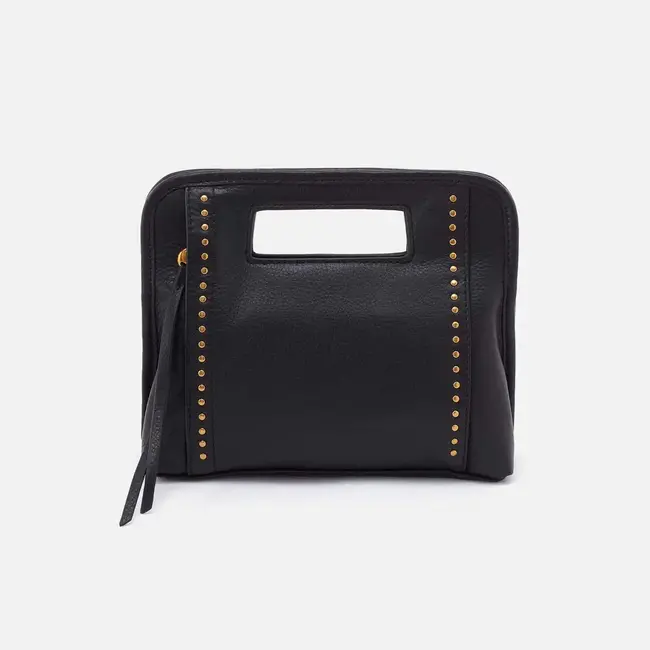 Hobo Ace Clutch - Black with Brass