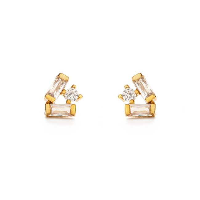 Amano Studio Baguette Crystal Cluster Stud Earrings