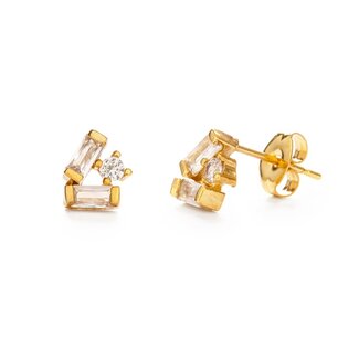 Amano Studio Baguette Crystal Cluster Stud Earrings