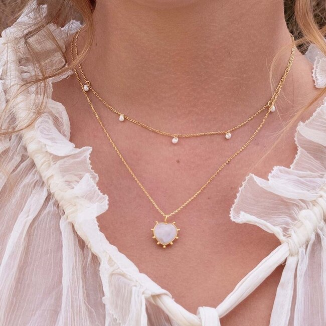 Amano Studio Gemstone Heart Necklace