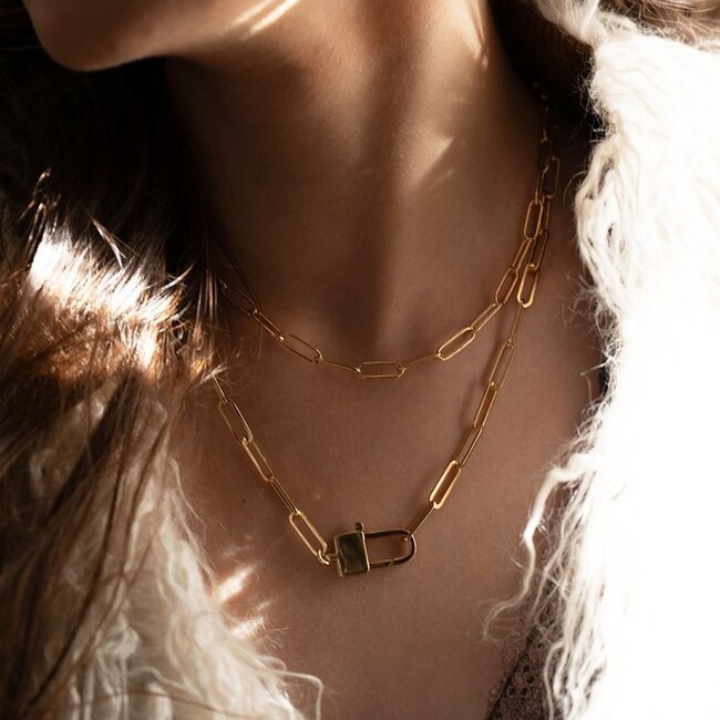 Amano Studio Paperclip Chain Padlock Necklace