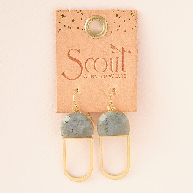 Scout Modern Stone Chandelier Earring- Gold Labradorite