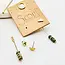 Scout Stone Meteor Thread/Jacket Earring - African Turquoise/Gold