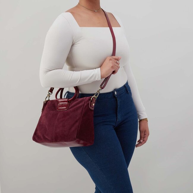 Hobo Sheila Medium Satchel- Prairie Garnet