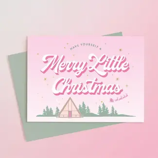 Sunshine Studios Merry Little Christmas Card- Gold Foil
