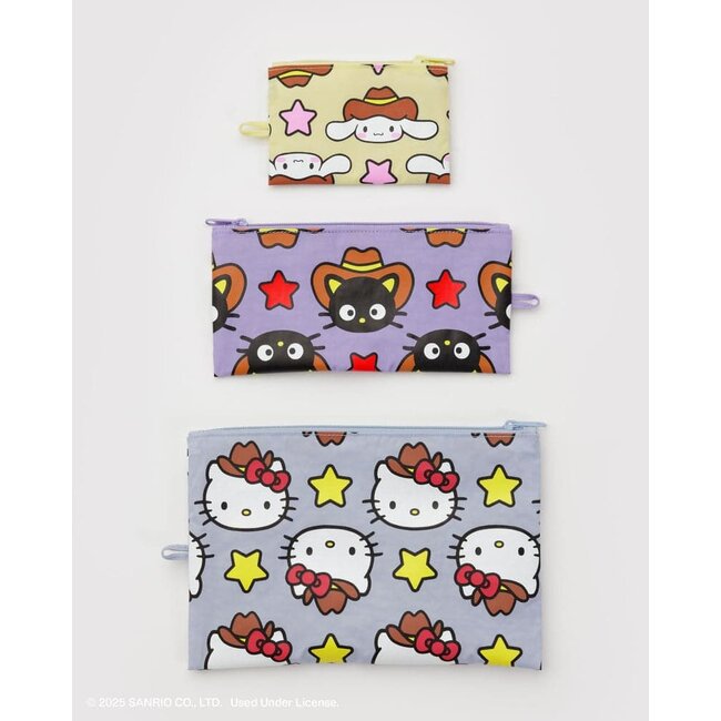 Baggu Flat Pouch Set- Hello Kitty & Friends Western