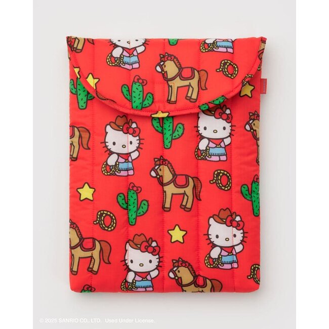 Baggu Puffy Laptop Sleeve 16" - Hello Kitty Western