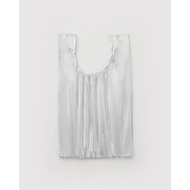 Baggu Pleated Baggu - Chrome Metallic