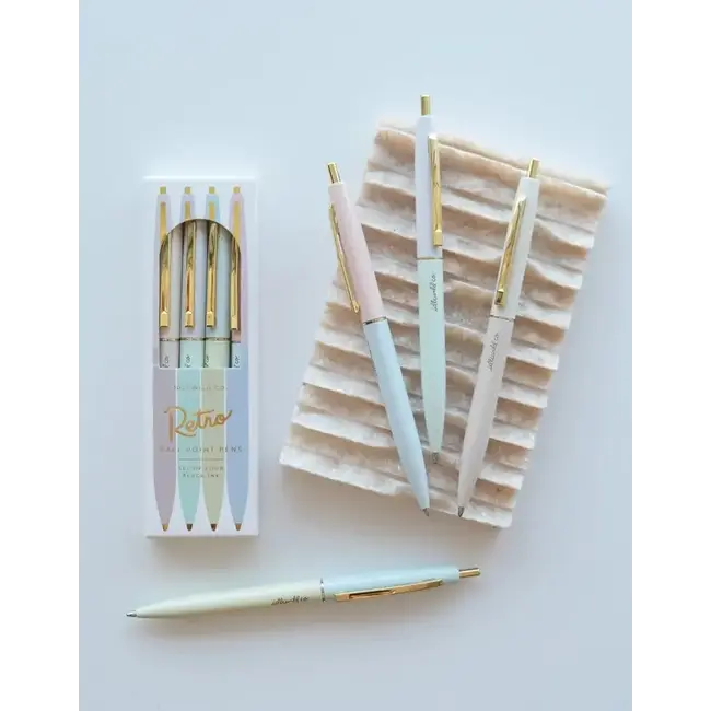 Idlewild Co. Pastel Rainbow Retro Pen Set