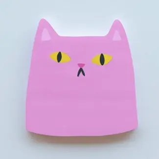Idlewild Co. Pink Cat Die-Cut Sticky Notepad