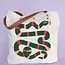 Idlewild Co. Striped Snake Canvas Tote Bag