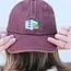 Idlewild Co. Tinned Fish Embroidered Hat- Washed Burgundy