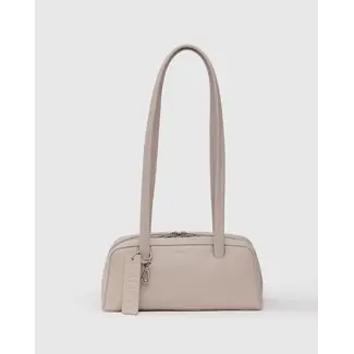 Baggu Small Recycled Leather Bowler Bag- Stone