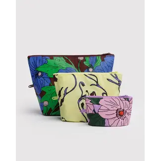 Baggu Go Pouch Set - Poppy Mix