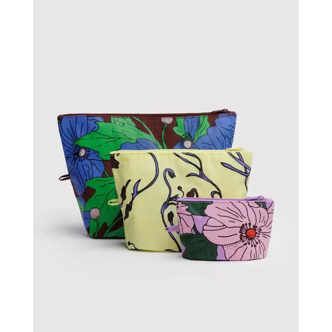 Baggu Go Pouch Set - Poppy Mix