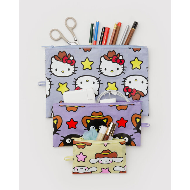 Baggu Flat Pouch Set- Hello Kitty & Friends Western